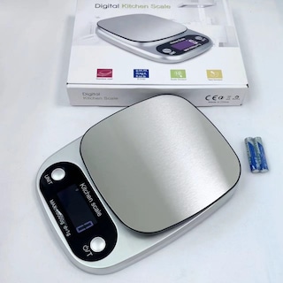 Foto 3 | Foto 3 | Báscula De Cocina Digital De 3 Kg/0 1 G Con Plataforma Metálica Plateada - Venta Internacional.