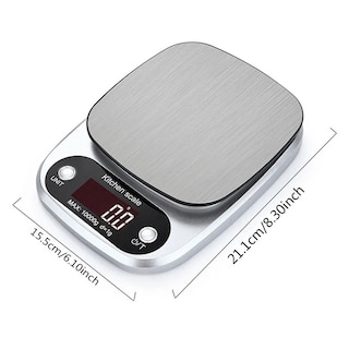 Foto 4 | Foto 4 | Báscula De Cocina Digital De 3 Kg/0 1 G Con Plataforma Metálica Plateada - Venta Internacional.