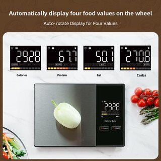 Foto 2 | Foto 2 | Báscula De Cocina Digital De Acero Inoxidable De 450 G Con Indicador De Calorías - Venta Internacional.