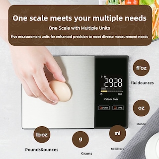 Foto 6 | Foto 6 | Báscula De Cocina Digital De Acero Inoxidable De 450 G Con Indicador De Calorías - Venta Internacional.