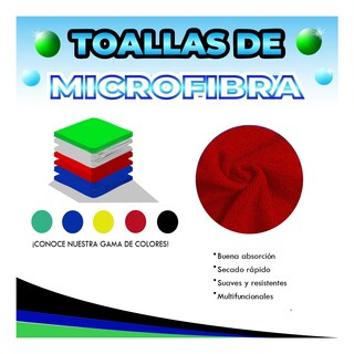 Foto 3 | Foto 3 | Paño De Limpieza De Microfibra paquete Con 16 Pzas Eo Safe Imports Esi-23130 Multicolor