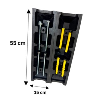 Foto 3 | Foto 3 | Par Topes Estacionamiento Phasa Hule Negro/amarillo 56cm