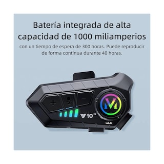 Foto 4 | Foto 4 | Intercomunicador Lab.g Motocicleta Para Casco Bluetooth 1000ma Ip7 Negro