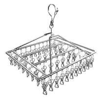 Con 30 Clips/ganchos Tendedero De Acero Inoxidable Eo Safe Imports Esi-23143 Plateado