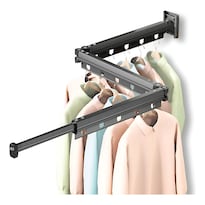 Tendedero Plegable De Pared Tríptico 1.2m Eo Safe Imports Esi-23142 Gris