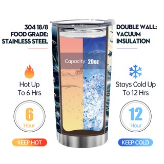 Foto 4 | Foto 4 | Taza De Café Travel Tumbler Oasisdream De 600 Ml Con Estampado De Peces - Venta Internacional.