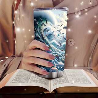 Foto 6 | Foto 6 | Taza De Café Travel Tumbler Oasisdream De 600 Ml Con Estampado De Peces - Venta Internacional.