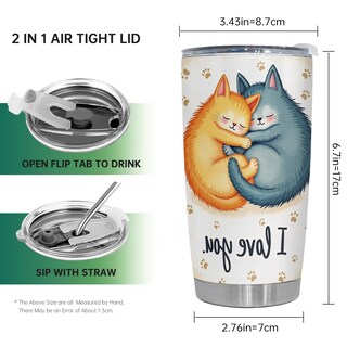 Foto 2 | Foto 2 | Taza De Café Tumbler Oasisdream De 600 Ml Con Estampado De Gatos - Venta Internacional.