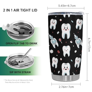 Foto 2 | Foto 2 | Taza De Viaje Oasisdream Vaso De Acero Inoxidable 600 Ml Con Tapa - Venta Internacional.