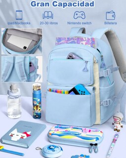 Foto 4 | Foto 4 | Mochila Escolar Xtellar Double Line Backpack Tela Lisa