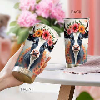Foto 5 | Foto 5 | Taza De Viaje Oasisdream Vaso De 600 Ml Con Estampado De Vaca - Venta Internacional.
