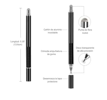 Foto 2 | Foto 2 | Pluma Óptico Capacitivo Universal Negro