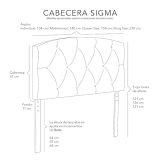 Foto 6 | Foto 6 | Cabecera Dicasa Sigma Negro Matrimonial