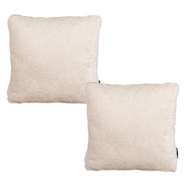 Set De 2 Cojines Decorativos Dicasa Zita Beige Cuadrado Grande