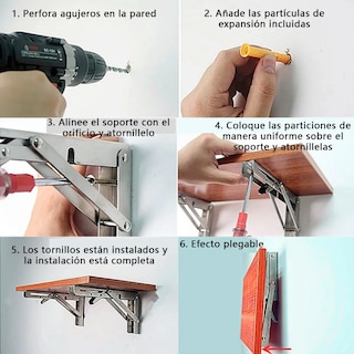 Foto 2 | Foto 2 | Repisa Plegable 4 Piezas