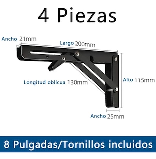 Foto 3 | Foto 3 | Repisa Plegable 4 Piezas