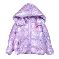 Chamarra Capitonada Barbie para Niña con Capucha Desmontable