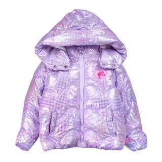 Foto 1 | Foto 1 | Chamarra Capitonada Barbie para Niña con Capucha Desmontable