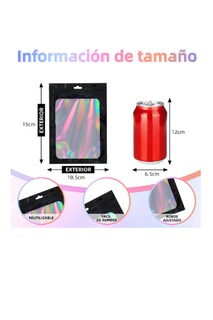 Foto 2 | Foto 2 | Bolsa Plástico Tornasol Holográfica Xtellar Resellable 10.5x15 cm 400 Piezas