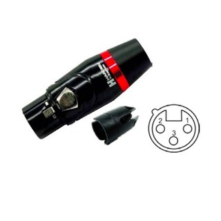 Foto 1 | Foto 1 | Jack Tipo XLR 3 Puntas con Seguro para Cable Anillo Rojo JA-1530