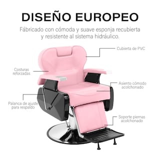 Foto 7 | Foto 7 | Sillon Barbero Peluqueria Rosa Onof Tonsura Estetica Rudo Hidraulico Reclinable