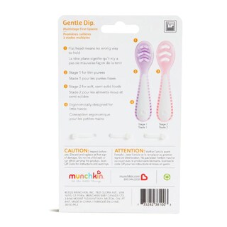 Foto 7 | Foto 7 | Juego De 3 Cucharas Para Bebé Munchkin Gentle Dip Multietapa 4 Meses Rosa Y Morado