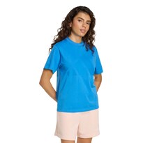 Playera De Algodón Essentials Con Logo Grande Adidas Azul Mujer