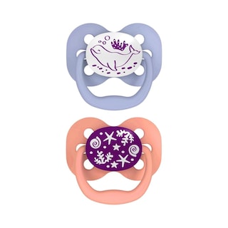 Foto 2 | Foto 2 | Set 2 Chupones Dr Brown's Advantage Glow In The Dark 0-6 Brilla En La Obscuridad Niña Nocturno Rosa Y Morado