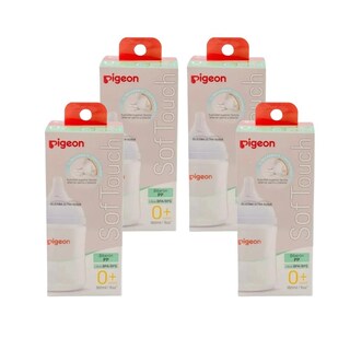Foto 3 | Foto 3 | Pack 4 Biberones Pigeon Softouch 160ml/5oz Anticolicos 0m