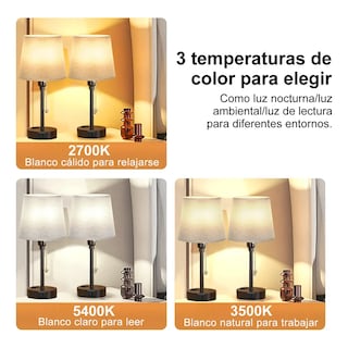 Foto 2 | Foto 2 | Lámparas De Mesa 2pcs Eo Safe Imports Esi-23081 Gris