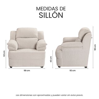 Foto 7 | Foto 7 | Sillón Trinity Kendra Color Crema 1 Plaza