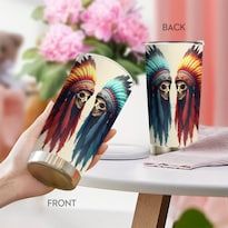 Taza Tumbler Oasisdream De Acero Inoxidable De 600 Ml Con Estampado De Calaveras - Venta Internacional.