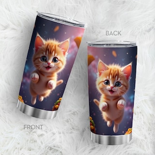 Foto 5 | Foto 5 | Taza De Viaje Oasisdream Vaso De 600 Ml Con Estampado De Gatos - Venta Internacional.