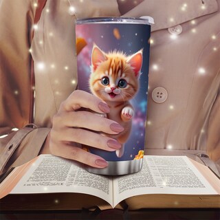 Foto 6 | Foto 6 | Taza De Viaje Oasisdream Vaso De 600 Ml Con Estampado De Gatos - Venta Internacional.