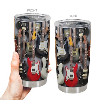 Foto 3 | Foto 3 | Taza De Café Travel Tumbler Oasisdream De 600 Ml Con Estampado De Guitarra - Venta Internacional.