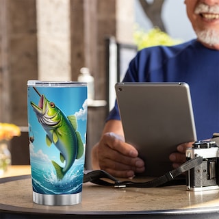 Foto 6 | Foto 6 | Taza De Café Tumbler Oasisdream De 600 Ml Con Estampado De Peces - Venta Internacional.