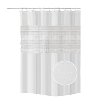 Cortina De Baño Xtellar Ducha Impermeable Lavable+12 Ganchos