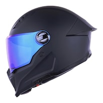 Casco Roda Astro Negro Mate Mica Azul Cerrado Svs Negro