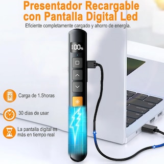 Foto 4 | Foto 4 | Apuntador Xtellar Presentador Para Diapositivas Láser Inalámbrico Remoto Usb