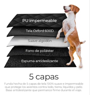 Foto 3 | Foto 3 | Funda Protector Cubre Asiento Para Mascotas Modelo Negro