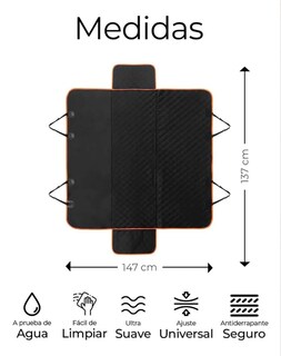 Foto 4 | Foto 4 | Funda Protector Cubre Asiento Para Mascotas Modelo Negro