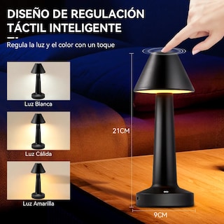 Foto 3 | Foto 3 | Lámparas De Mesa Decorativa Eo Safe Imports Esi-23080 Negro 2pzs