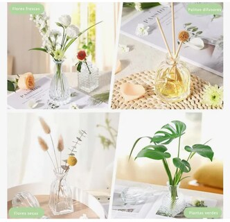 Foto 2 | Foto 2 | Juego De 40 Floreros Jarrones Xtellar De Vidrio Cristal Transparente