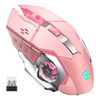 Foto 2 | Foto 2 | Mouse Gamer Inalámbrico Recargable Eo Safe Imports Esi-23223 Rosa