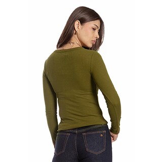 Foto 2 | Foto 2 | Blusa Basica De Manga Larga Juvenil Roman Fashion Para Mujer Verde Oscuro