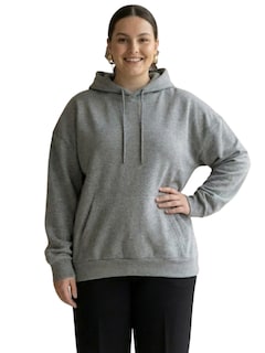 Foto 1 | Foto 1 | Sudadera Oversize Cómoda Versátil Sud-1021 Gris Oscuro Capucha Y Bolsillo Frontal Para Mujer