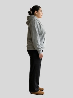 Foto 4 | Foto 4 | Sudadera Oversize Cómoda Versátil Sud-1021 Gris Oscuro Capucha Y Bolsillo Frontal Para Mujer