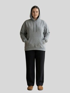 Foto 5 | Foto 5 | Sudadera Oversize Cómoda Versátil Sud-1021 Gris Oscuro Capucha Y Bolsillo Frontal Para Mujer