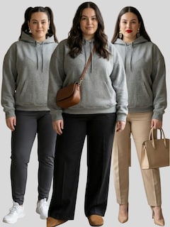 Foto 7 | Foto 7 | Sudadera Oversize Cómoda Versátil Sud-1021 Gris Oscuro Capucha Y Bolsillo Frontal Para Mujer