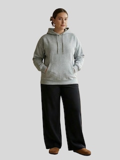 Foto 2 | Foto 2 | Sudadera Oversize Cómoda Versátil Sud-1021 Gris Claro Capucha Y Bolsillo Frontal Para Mujer